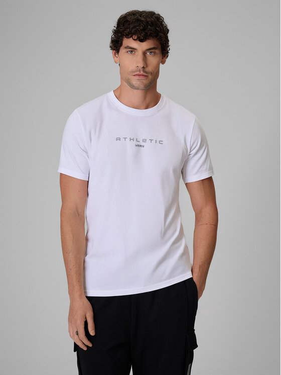 4F 4F T-Shirt NIGHT RUN Biały Slim Fit