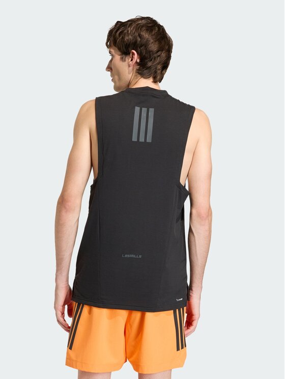adidas adidas Koszulka techniczna Les Mills Graphic Czarny Slim Fit