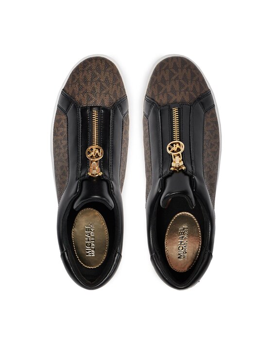 MICHAEL Michael Kors MICHAEL Michael Kors Tenisice Keaton Zip Slip On 43R4KTFP2B Smeđa