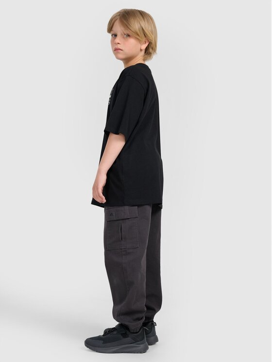 4F 4F T-Shirt 4FJRAW25TTSHM3065-20S Μαύρο Oversize