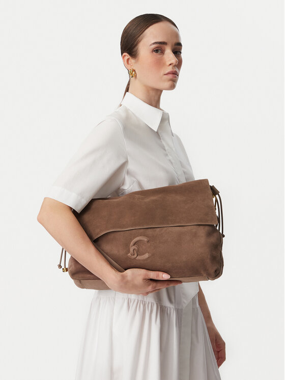 Coccinelle Дамска чанта V9G Coccinellelidia Suede Bim E1 V9G 13 03 01 Тъмнобежов