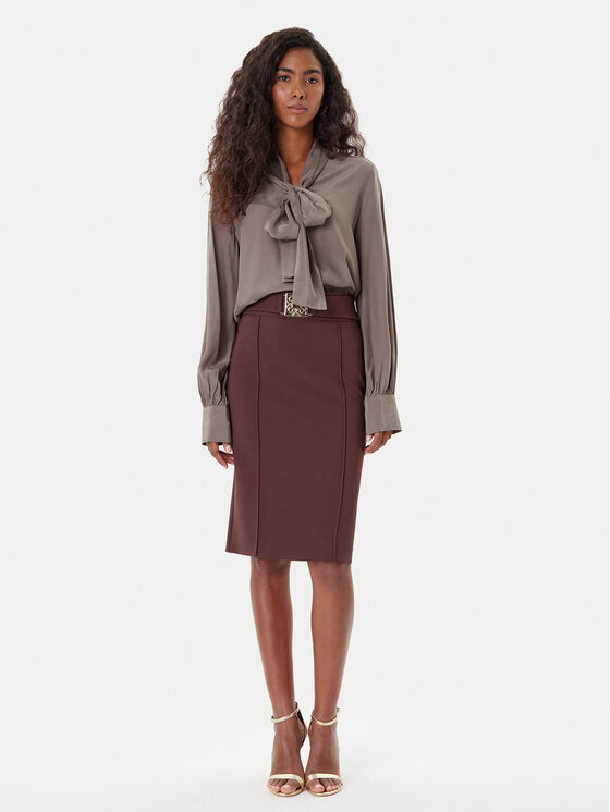 Rinascimento Rinascimento Suknja olovka CFC0126212003 Smeđa Slim Fit