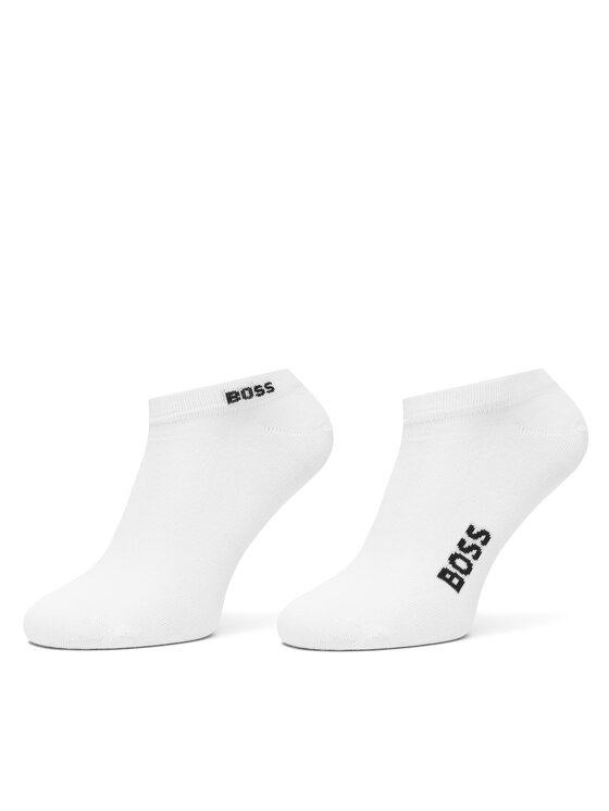 Set de 2 perechi de șosete medii de damă BOSS 50502054 Alb