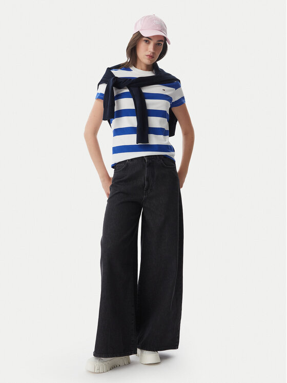 Tommy Jeans Tommy Jeans T-krekls Flag DW0DW23801 Zils Regular Fit