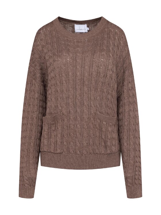 LAURELLA LAURELLA Sweter 6TU035 Brązowy Regular Fit