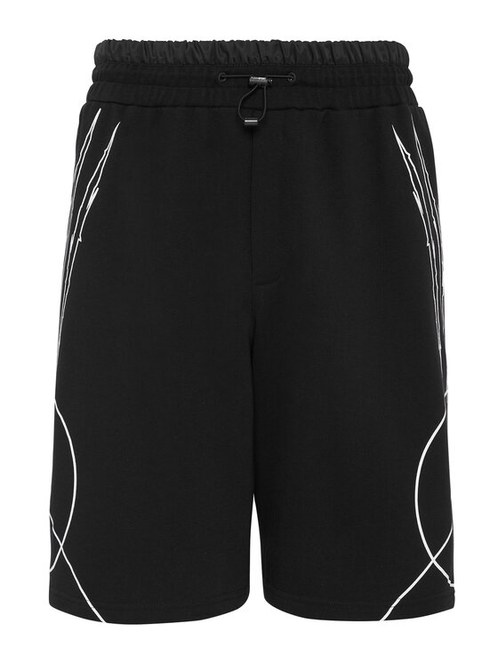 Plein Sport Plein Sport Pantaloncini 1291 Nero Jogger Fit