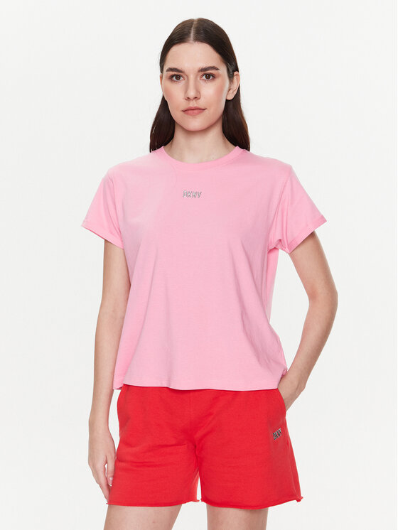 DKNY Sport DKNY Sport Tričko DP1T8521 Ružová Classic Fit