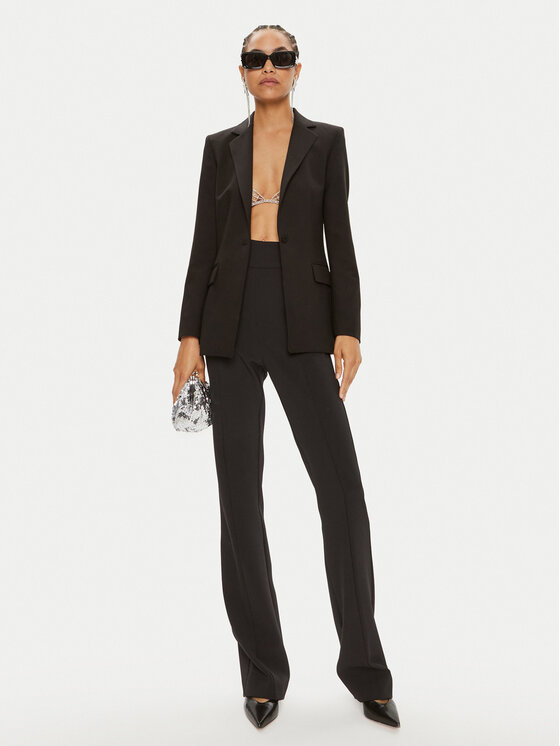 PINKO Pinko Παντελόνι υφασμάτινο Solopaca 102851 A0HC Μαύρο Regular Fit