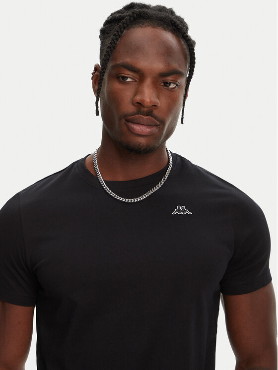 Robe di Kappa Robe di Kappa T-Shirt Luc 611187W Czarny Regular Fit