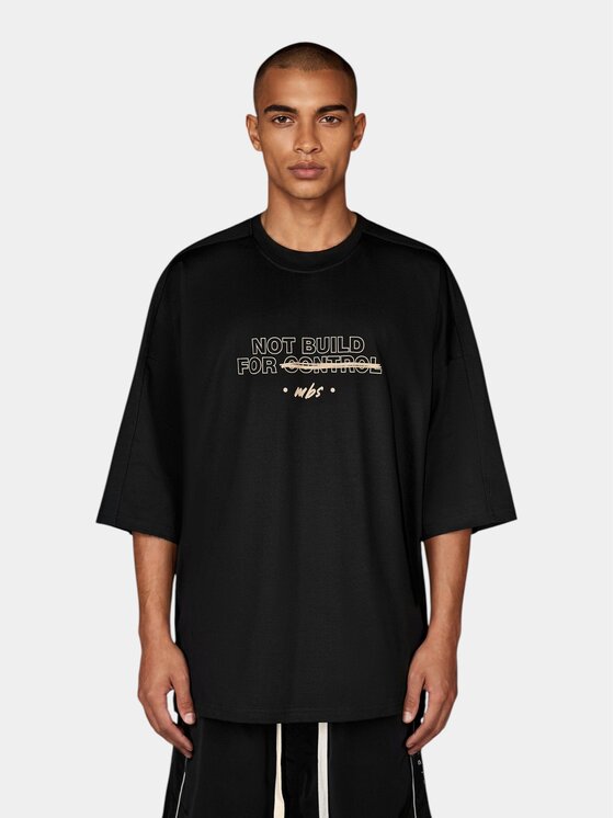 MADE BY SOCIETY MADE BY SOCIETY T-Shirt Tricou STREET VIBE - T17408 Czarny Basic Fit