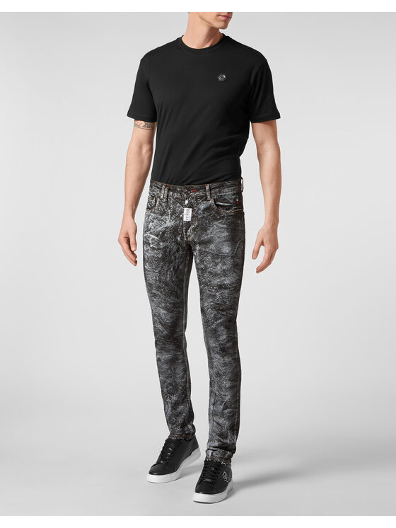 PHILIPP PLEIN PHILIPP PLEIN Jeansy 1185 Szary Straight Leg