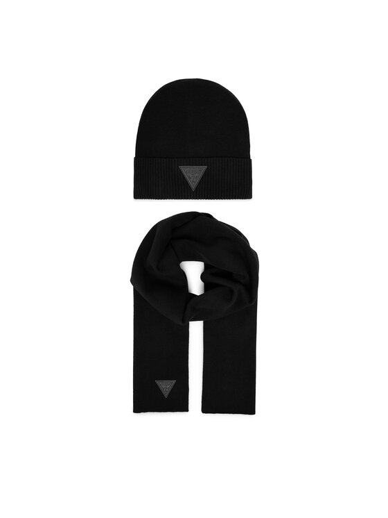 Guess Set Fular și Căciulă GFBOXM P6103 Negru