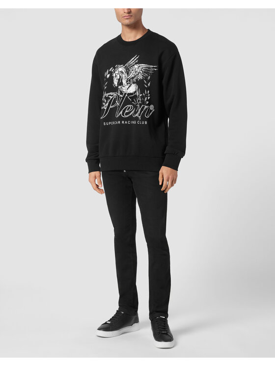 PHILIPP PLEIN PHILIPP PLEIN Bluza 21109 Czarny Regular Fit