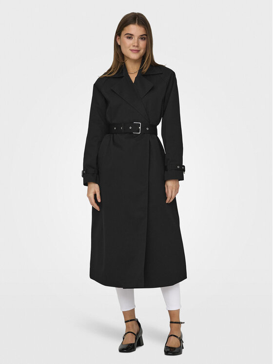 ONLY ONLY Tenchcoat April 15308860 Schwarz Regular Fit