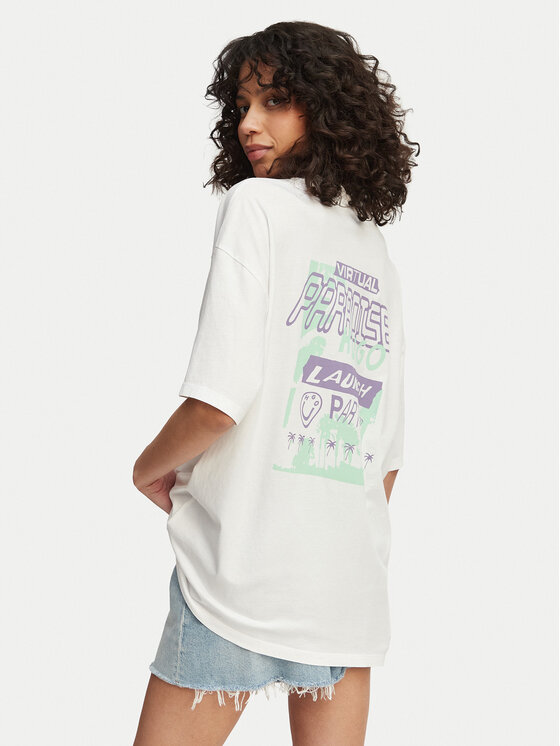 HUGO HUGO T-Shirt Tee 50560784 Bílá Oversize