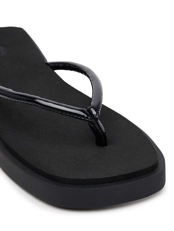 Calvin Klein Jeans Calvin Klein Jeans Japonki Sq Low Wedge Sandal Stitch YW0YW01716 Czarny