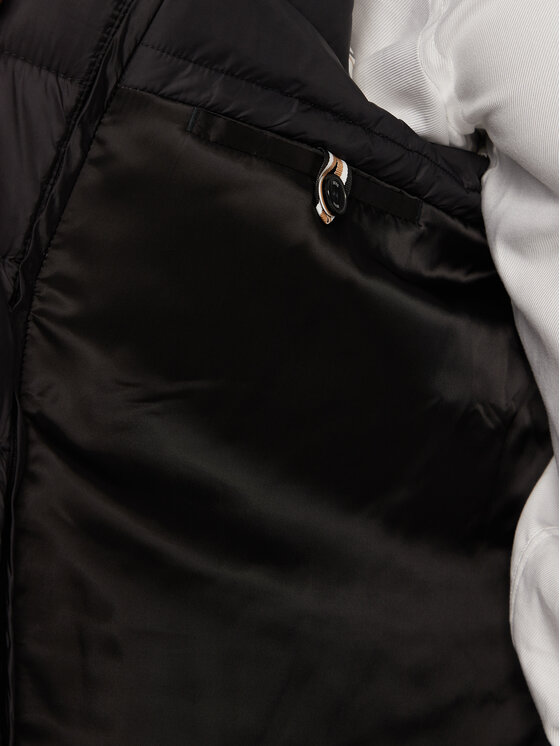 BOSS Boss Płaszcz wełniany H-Hyde 50502255 Czarny Slim Fit