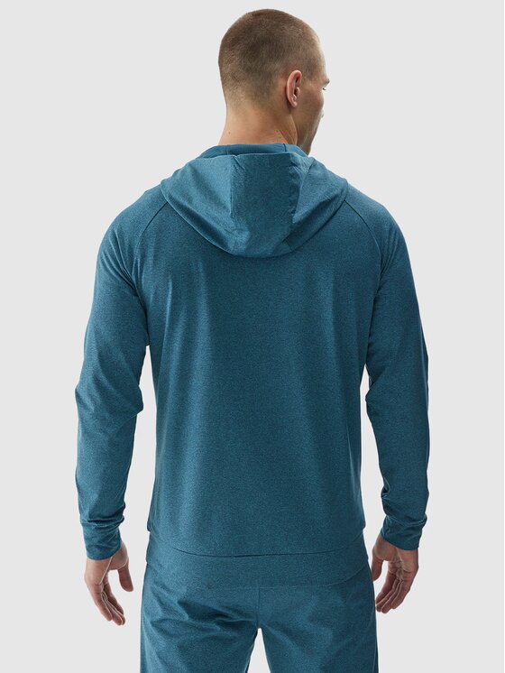 4F 4F Felpa tecnica 4FWAW24TFSWM404-46M Verde Regular Fit