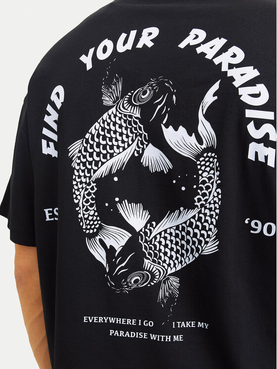 Jack&Jones Jack&Jones T-Shirt Charge 12269384 Černá Relaxed Fit