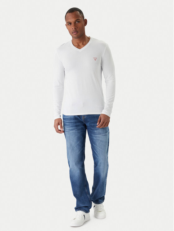Guess Guess S dlhými rukávmi M2YI08 J1314 Biela Slim Fit
