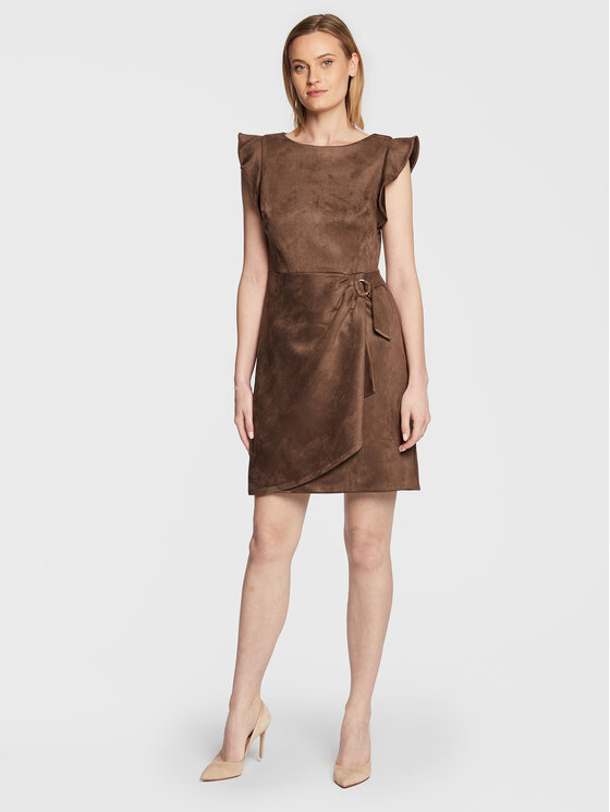 DKNY DKNY Vsakodnevna obleka DD2G1604 Rjava Regular Fit