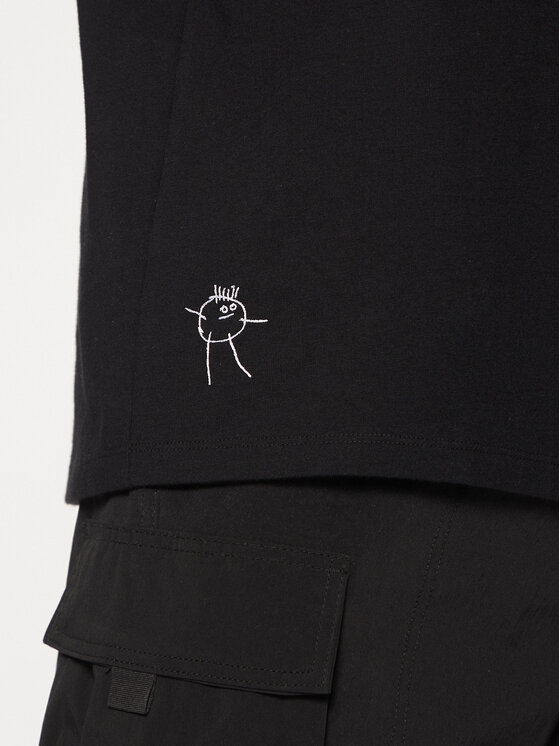 HUGO HUGO Marškinėliai Nabion 50530441 Juoda Loose Fit