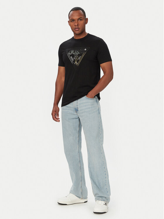 Guess Guess T-Shirt M6GI11 K2992 Czarny Slim Fit