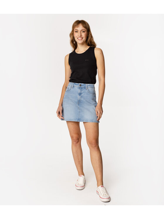 Lee Cooper Lee Cooper Spódnica jeansowa LUCKY 3120 Niebieski Regular Fit
