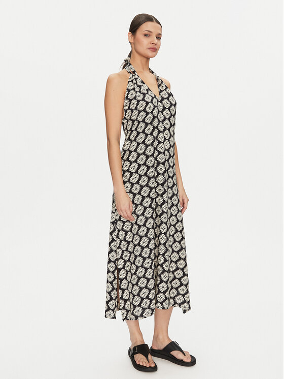 Banana Moon Banana Moon Φόρεμα παραλίας Mara Sarong Μαύρο Relaxed Fit