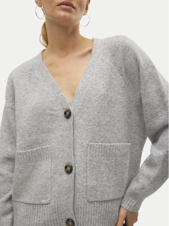 Vero Moda Vero Moda Kardiganas Boom 10320457 Pilka Loose Fit