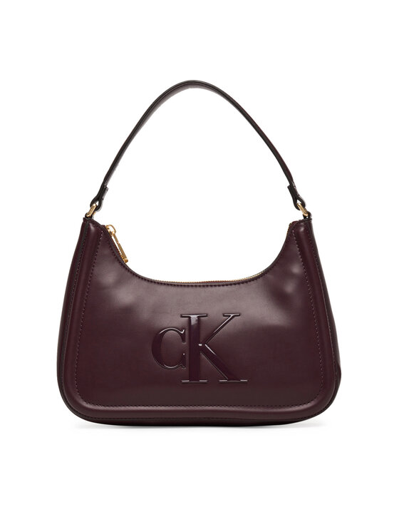 Calvin Klein Torebka Bold Ck Small Shoulder Bag LV04F3230G Bordowy