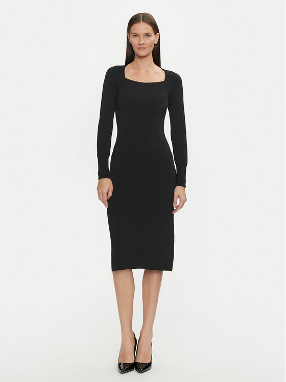 Luisa Spagnoli Luisa Spagnoli Rochie tricotată Mandola 58510 Negru Regular Fit