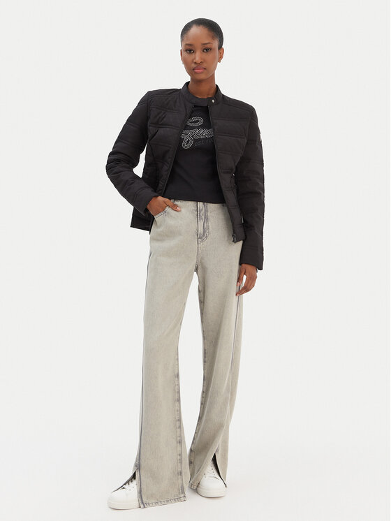 Guess Guess Μπουφάν μεταβατικό W6RL02 WJ492 Μαύρο Regular Fit