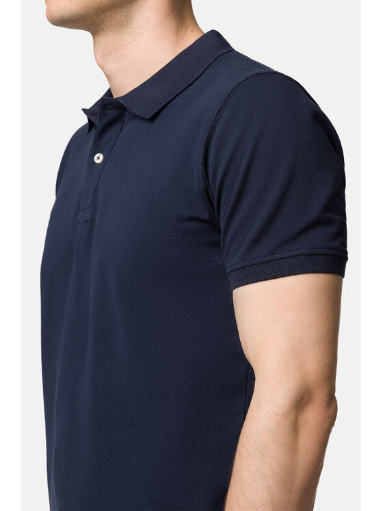 Lancerto Lancerto Polo Blake PO073123000013 Granatowy Regular Fit