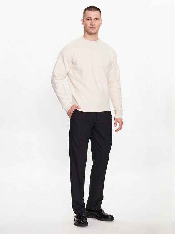 Calvin Klein Calvin Klein Sweter K10K110401 Beżowy Regular Fit
