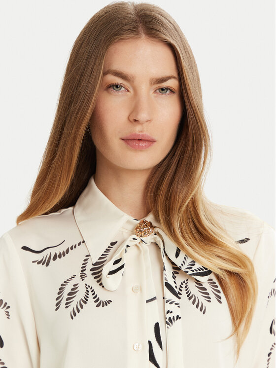 Marella Marella Koszula Yacht 2513111043 Écru Relaxed Fit
