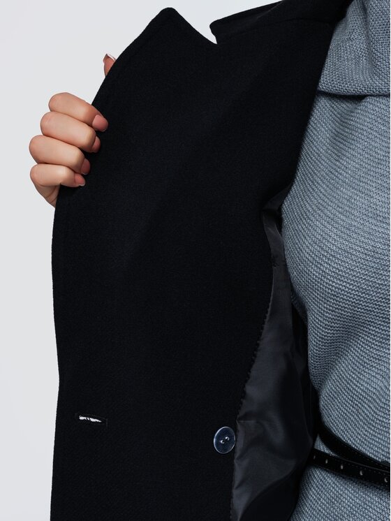 Ombre Ombre Kabát pro přechodné období OW-CT-E0030 Černá Regular Fit