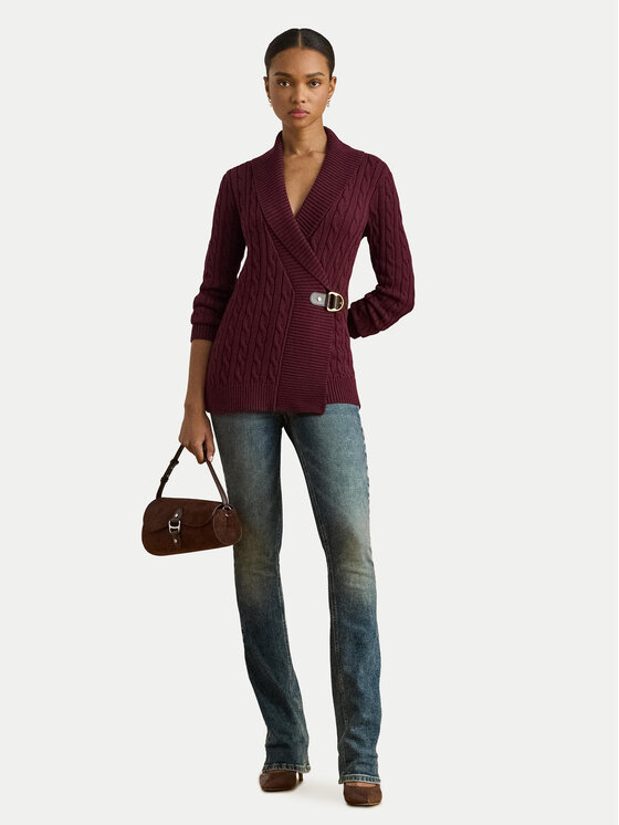 LAUREN RALPH LAUREN LAUREN RALPH LAUREN Svetr 200808258027 Bordó Relaxed Fit