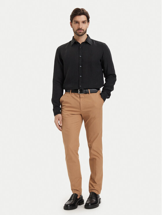 BOSS BOSS Srajca Relegant 50567579 Črna Regular Fit