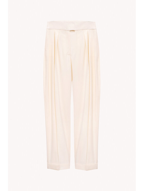 Epuzer Epuzer Pantaloni di tessuto Muse Wide Crema Loose Leg
