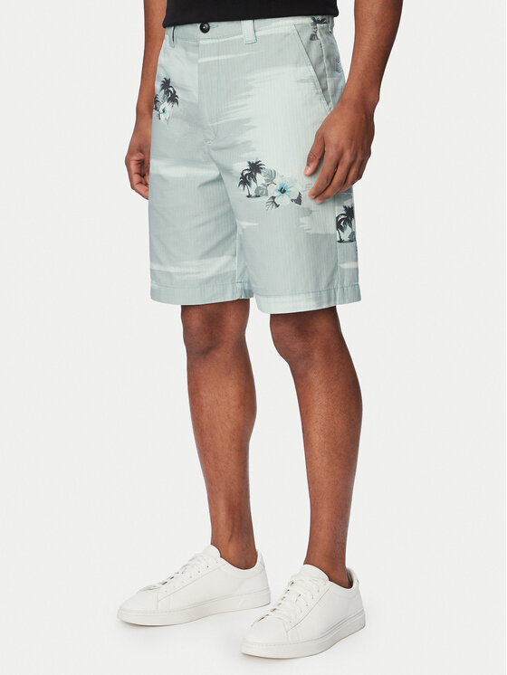 BOSS BOSS Šortky z materiálu Chino 50559411 Tyrkysová Straight Fit