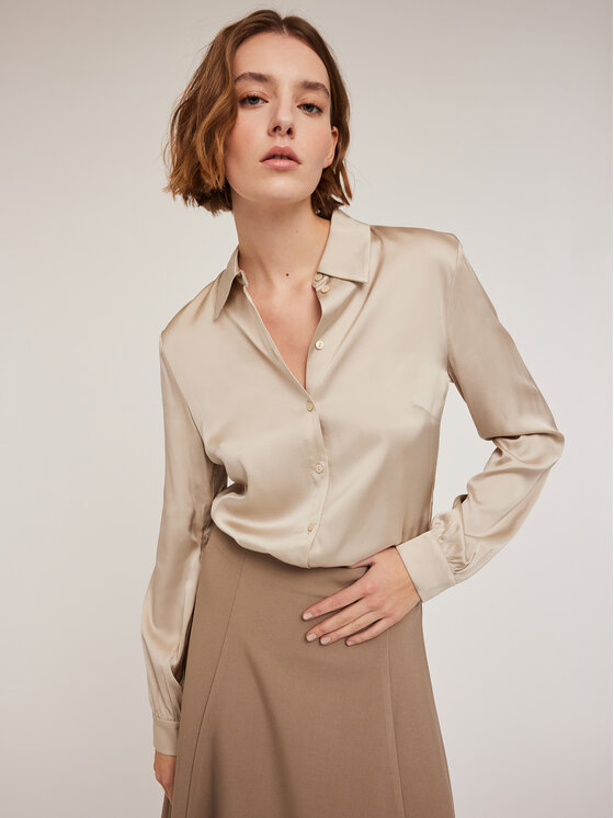 Motivi Motivi Camicia 5192Q000736N002 Écru Regular Fit