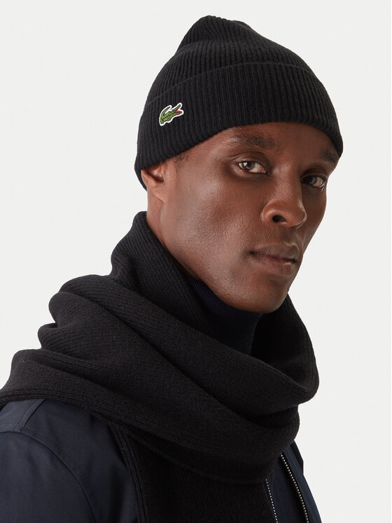 Lacoste Lacoste Šalles un cepures komplekts RB5385 Melns