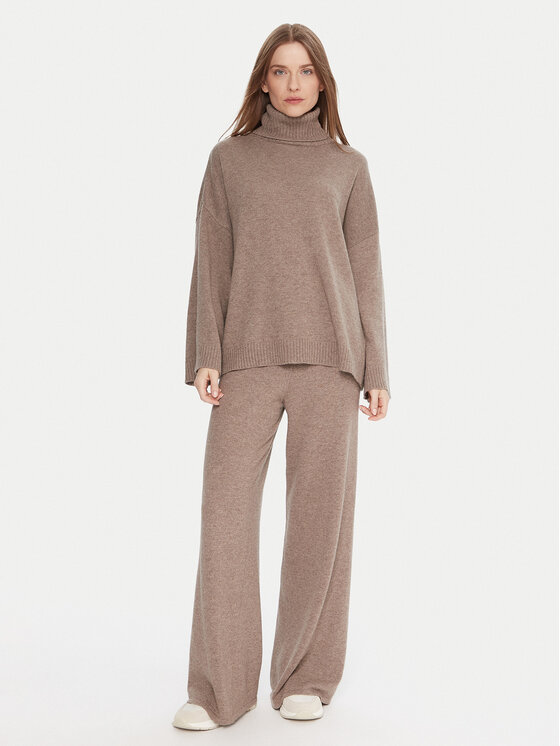 Kontatto Kontatto Pantaloni in maglia 3M0966C Beige Relaxed Fit