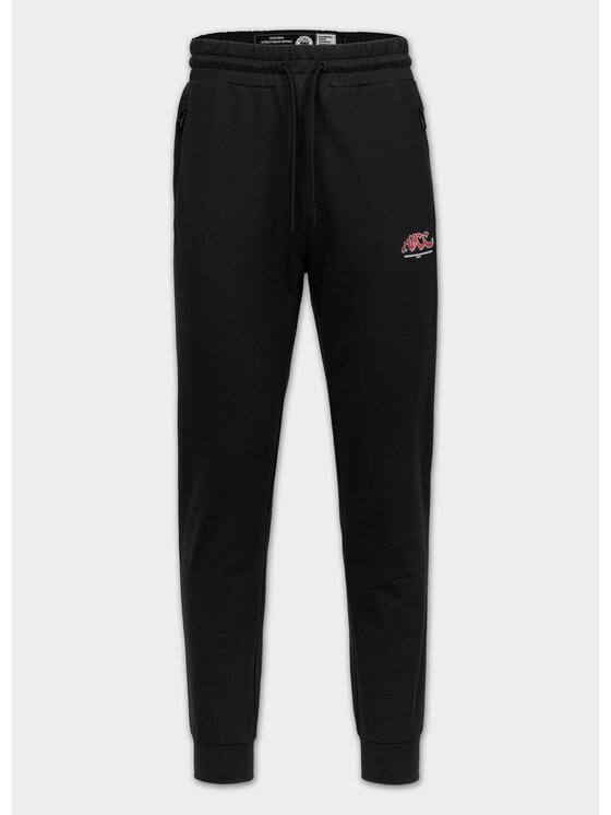 PITBULL PITBULL Spodnie dresowe ADCC SMALL LOGO NUGGET Czarny Regular Fit