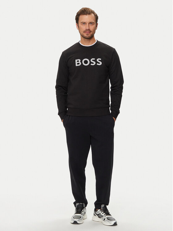 BOSS Boss Džemperis C-Soleri 04 50521117 Juoda Relaxed Fit