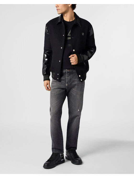 PHILIPP PLEIN PHILIPP PLEIN Kurtka puchowa 31283 Czarny Regular Fit