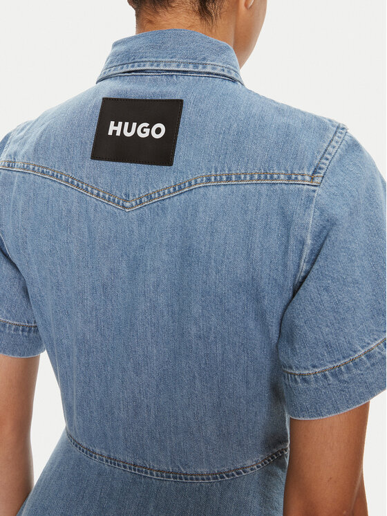 HUGO Hugo Jeans obleka Kastari 50512895 Modra Slim Fit
