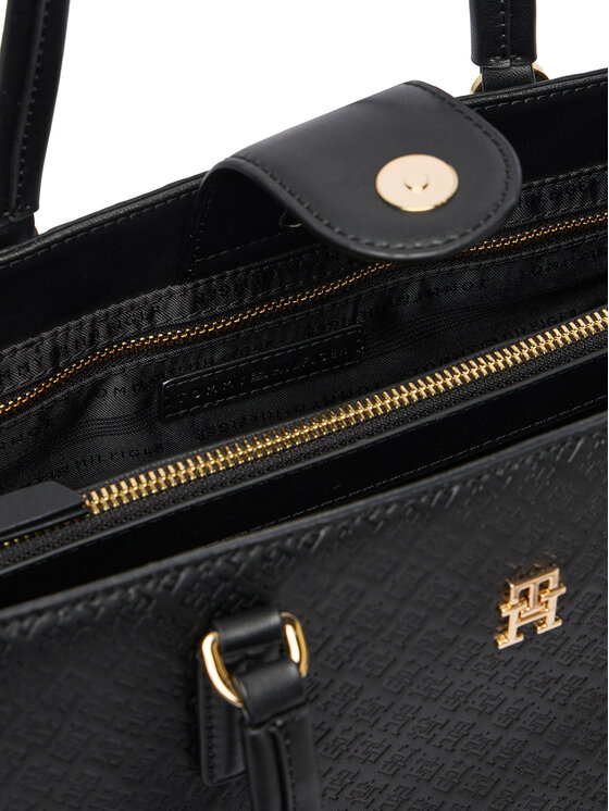 Tommy Hilfiger Tommy Hilfiger Táska Th Daily Tote Mono AW0AW18417 Fekete
