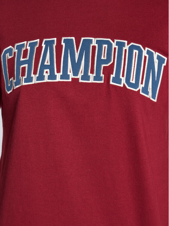 Champion Champion T-Shirt Bookstore Logo 217882 Μπορντό Regular Fit